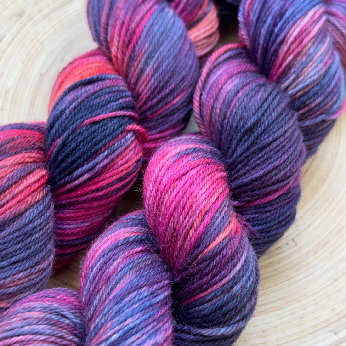Hibiscus- stunning deep reds, rich violet, and soft blue hues