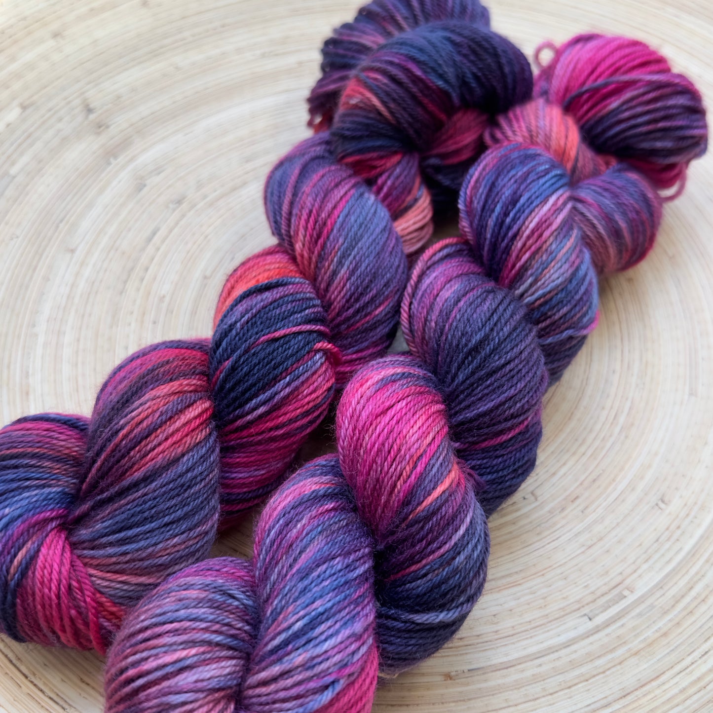 Hibiscus- stunning deep reds, rich violet, and soft blue hues