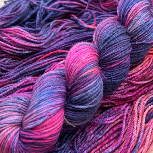 Hibiscus- stunning deep reds, rich violet, and soft blue hues
