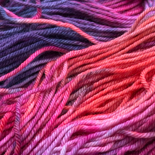 Hibiscus- stunning deep reds, rich violet, and soft blue hues