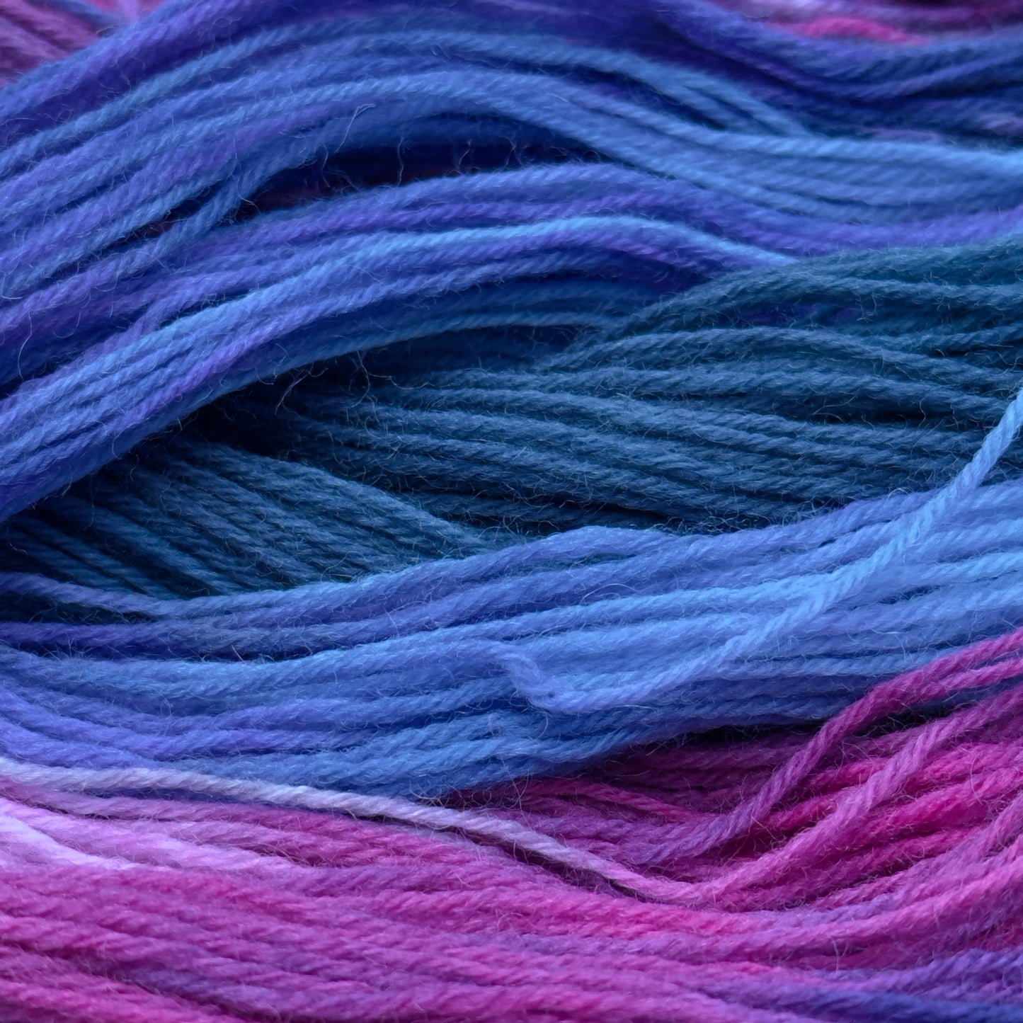 Cosmic Storm - Enchanting Blue & Purple Hand-Dyed Yarn