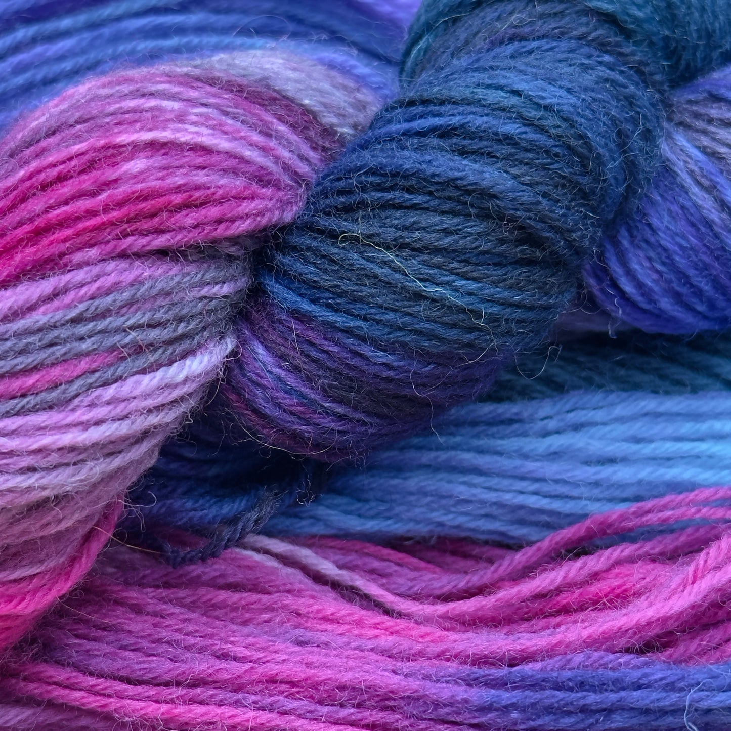 Cosmic Storm - Enchanting Blue & Purple Hand-Dyed Yarn