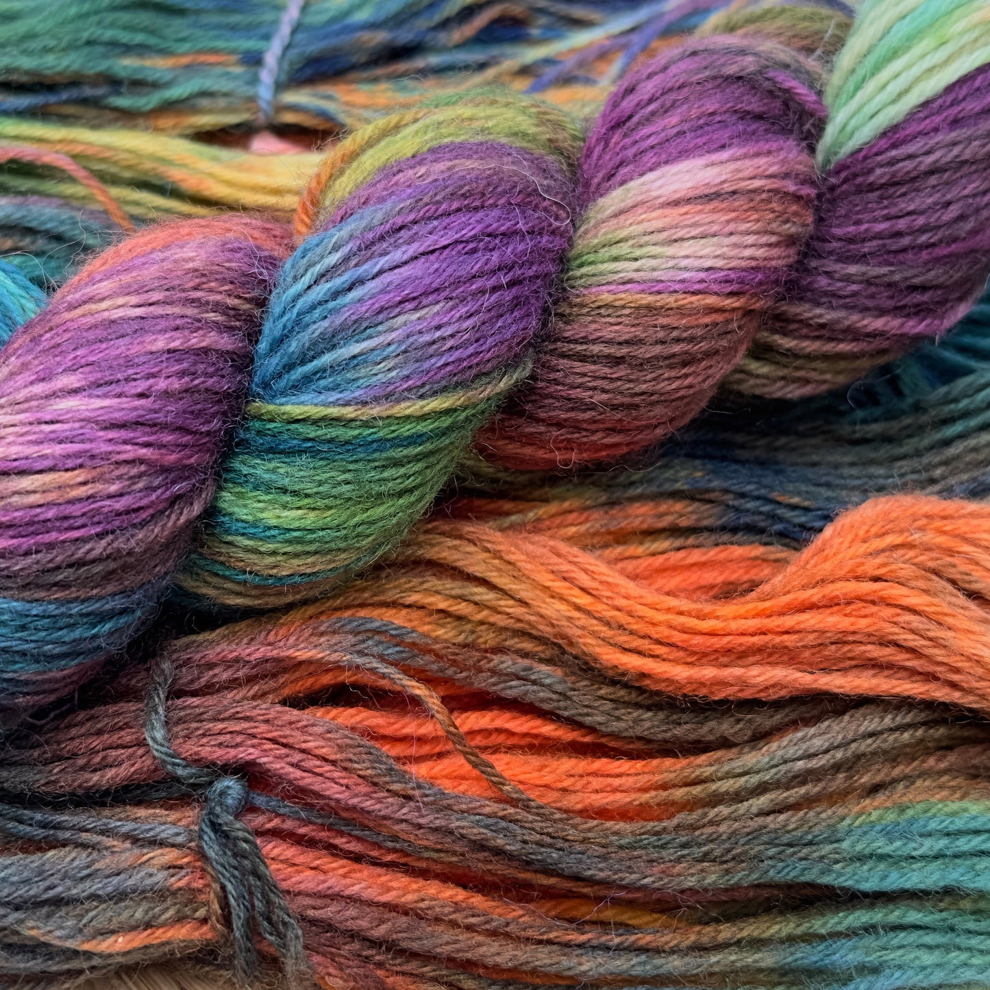 Aurora Lights - Enchanting Rainbow Hand-Dyed Yarn